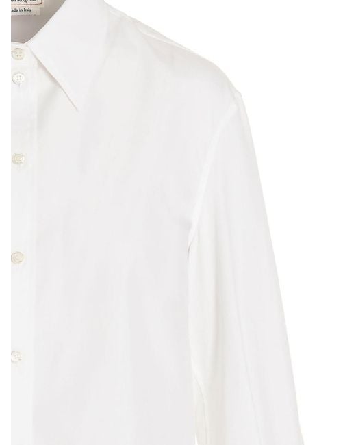 McQueen White Cotton Button-Down Shirt