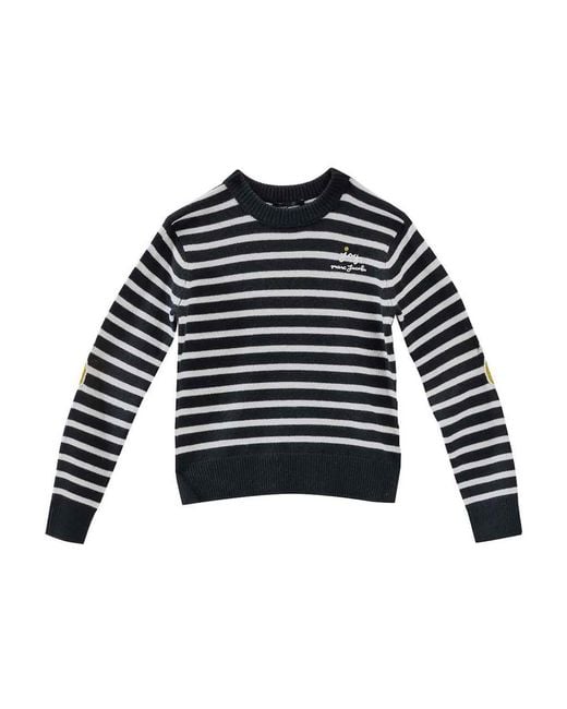 Marc Jacobs Blue Joy Striped Crewneck