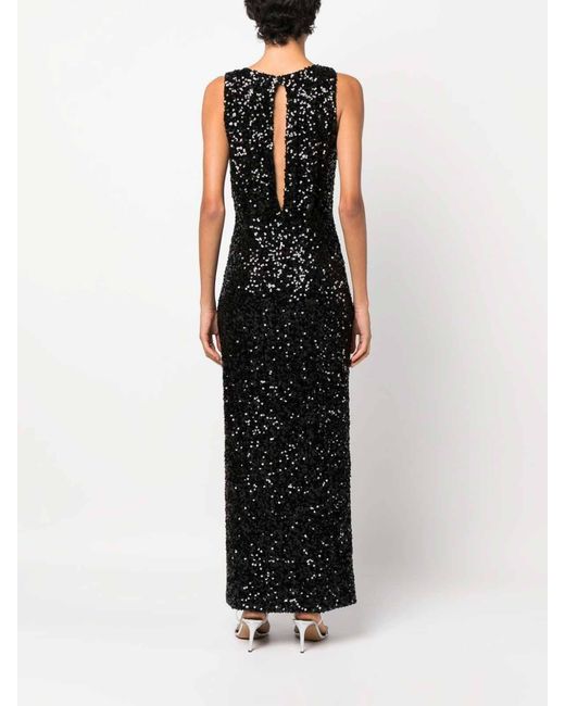 P.A.R.O.S.H. Black Sequin-Embellished Dress