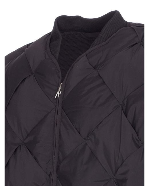 Represent Blue Quilted Bomber Jacket for men