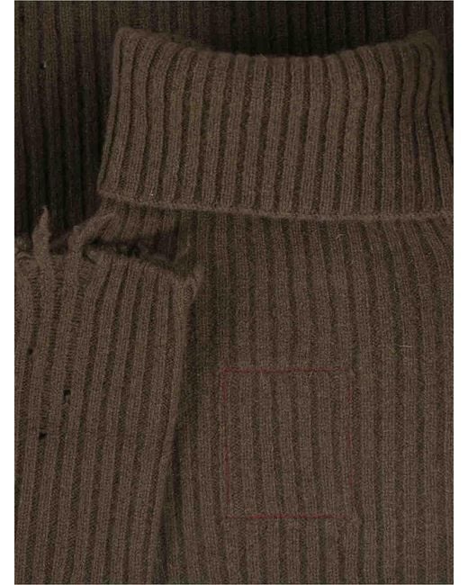 Uma Wang Green High Neck Sweater