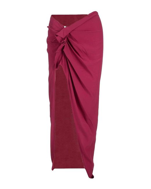 Rick Owens Red Silk Jersey