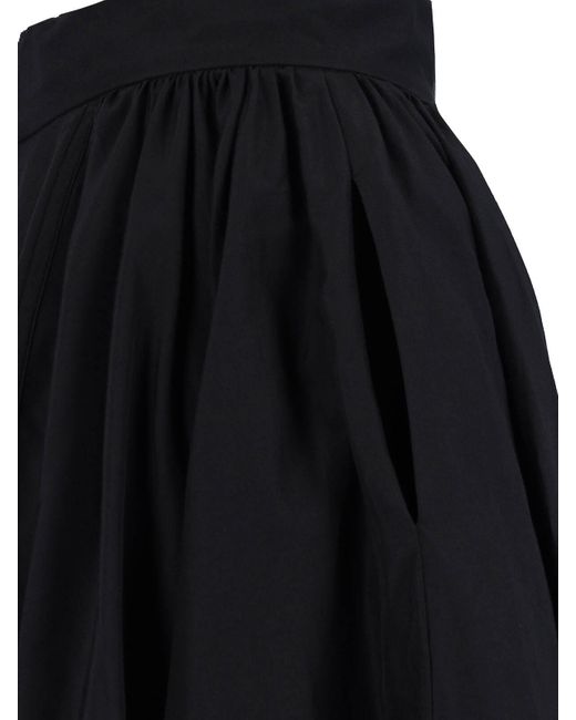 ANDAMANE Black Flared Maxi Skirt
