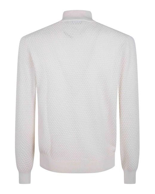 Gran Sasso White Long Sleeves Jacket for men