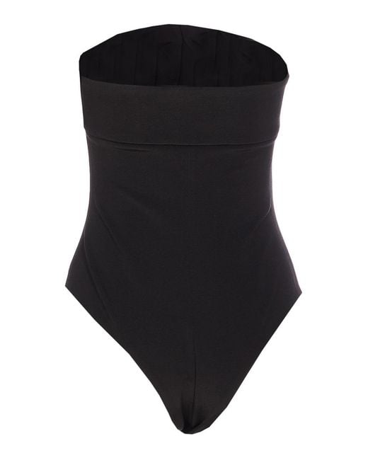 Balmain Black Belted Bustier Body