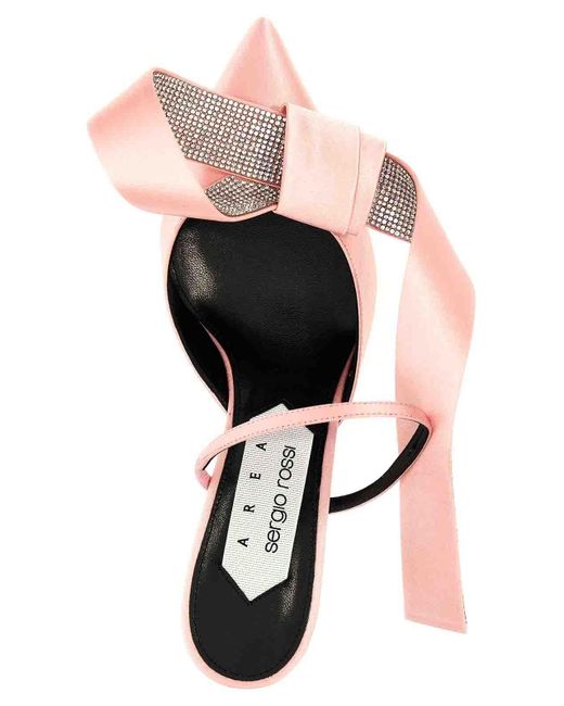 Sergio Rossi Pink Leather Mules