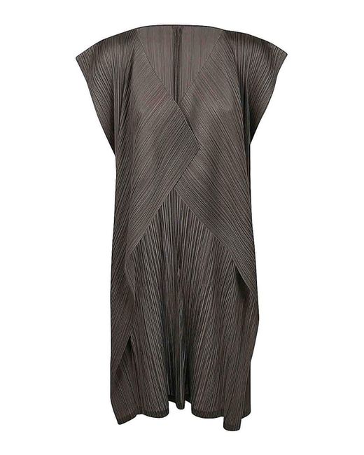 Pleats Please Issey Miyake Gray Monthly Colors March Vest
