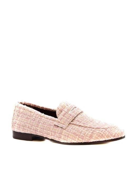 Bougeotte Pink Leather Loafers