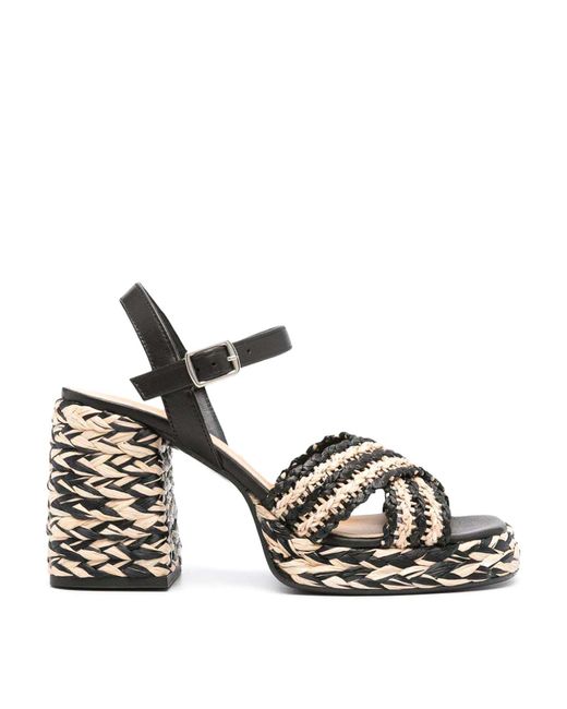 Castaner White Vicen Raffia Heel Sandals