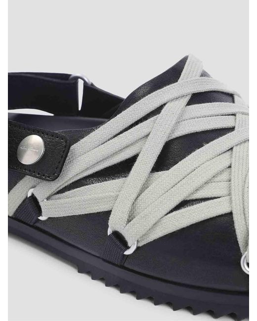 Rick Owens White Megalace Granola Mule for men