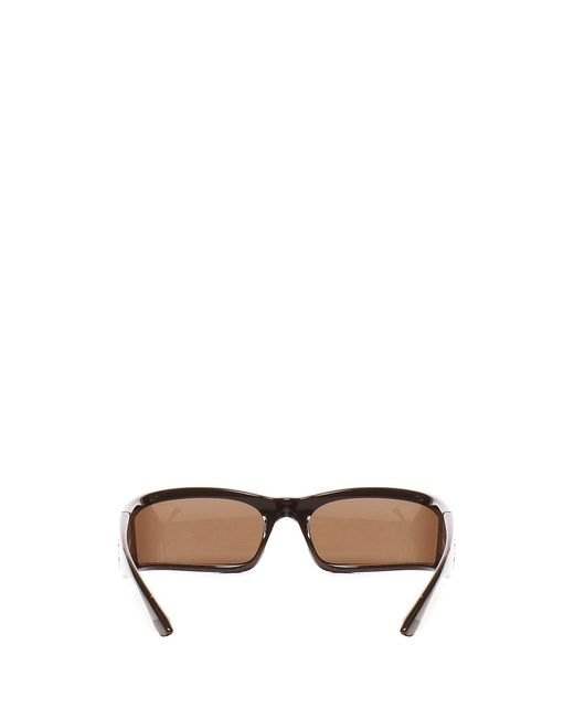 Balenciaga Brown Sunset Rectangle Sunglasses for men