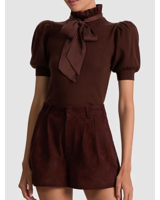 Alice + Olivia Brown Chase Sweater