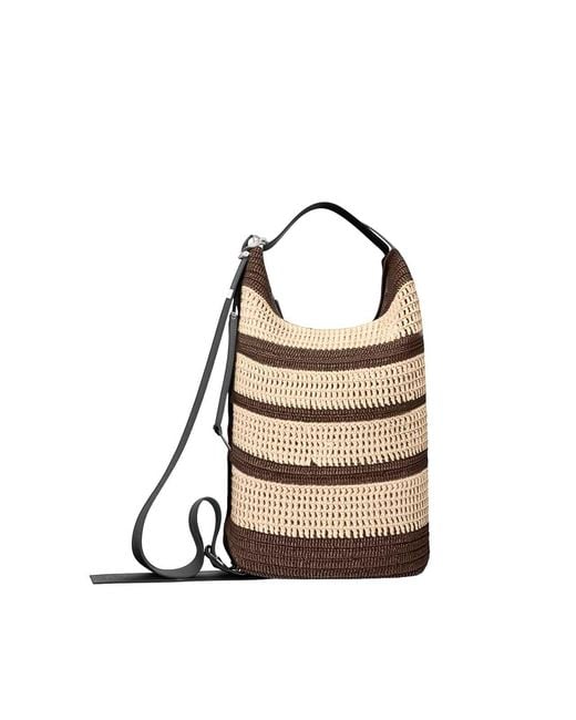 Loewe Metallic Loop Raffia Bucket Bag for men