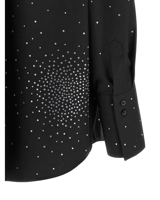 GIUSEPPE DI MORABITO Black Rhinestone Shirt