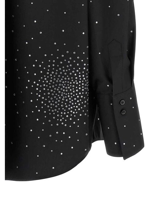 GIUSEPPE DI MORABITO Black Rhinestone Shirt