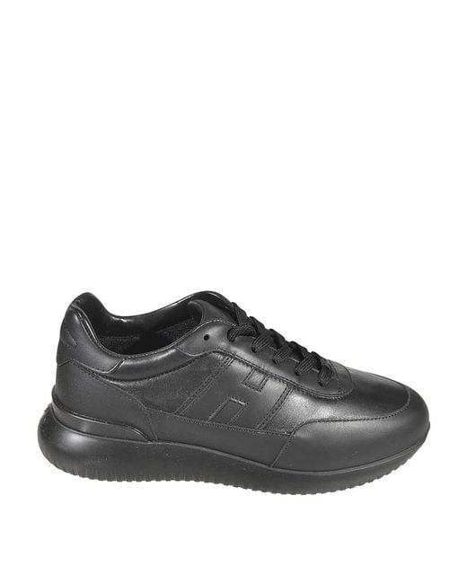 Hogan Black Flat Shoes for men