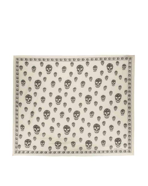 Sciarpa Skull di McQueen in Natural