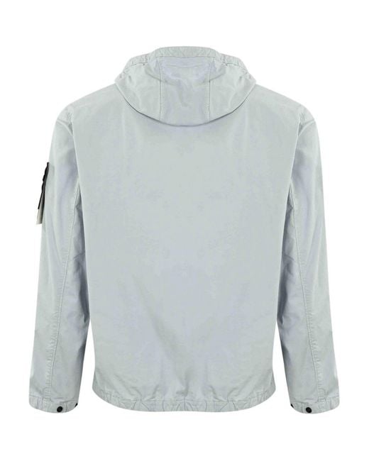Stone Island Gray Cotton Twill Jacket for men