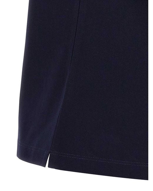 Brunello Cucinelli Blue Logo Print T-Shirt for men