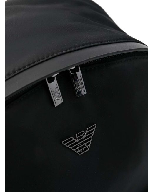 Emporio Armani Black Backpack for men