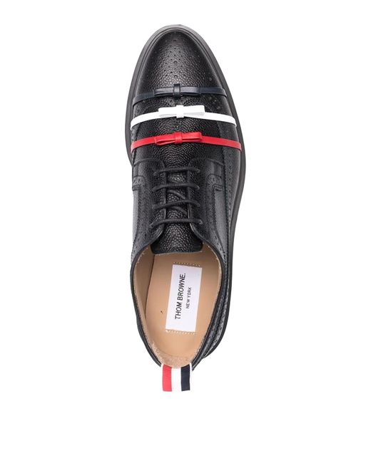 Thom Browne Black Three-Bow Derby Brogues