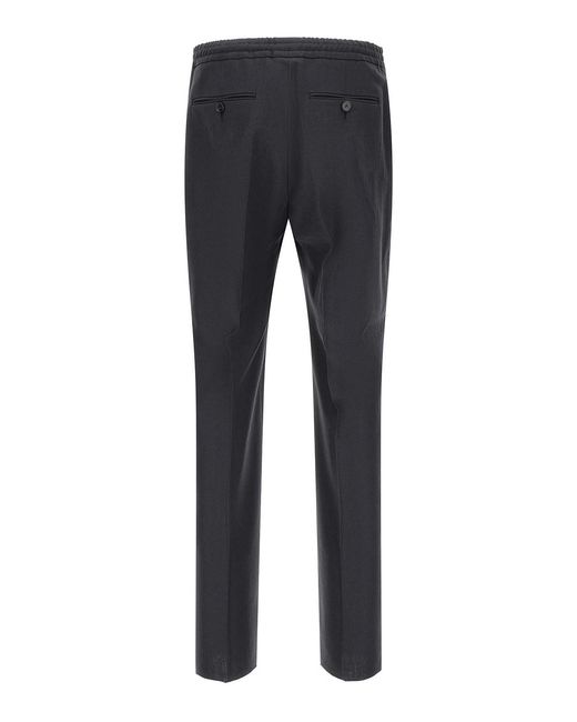 Zegna Blue Oasi Lino Staight Leg Trousers for men