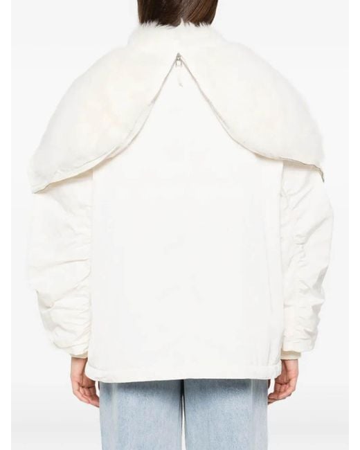Ermanno Scervino Natural Fur-Trimmed Puffer Jacket