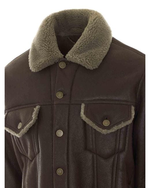 Maison Margiela Black Shearling Jacket for men
