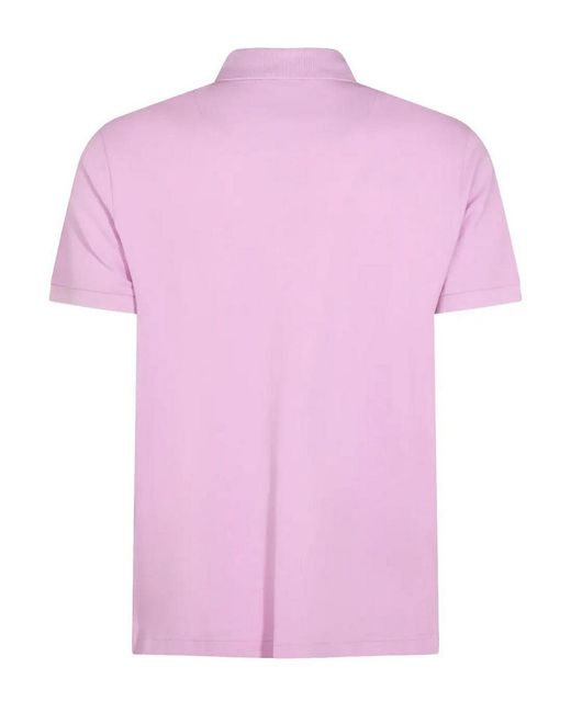 Etro Pink Polo Roma Printed Details for men