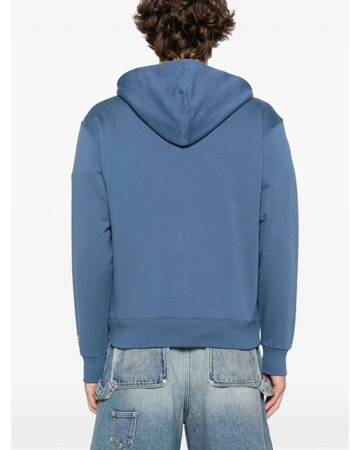 KENZO Blue Pop Crest Cotton Hoodie for men