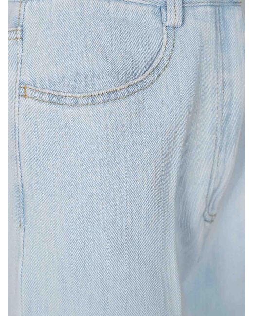 Forte_forte White Cotton Denim Calvary 5 Pockets Pants