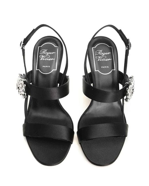 Roger Vivier White Mini Bouquet Satin Sandal