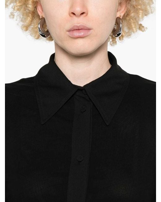 Jil Sander Black Double Layer Shirt