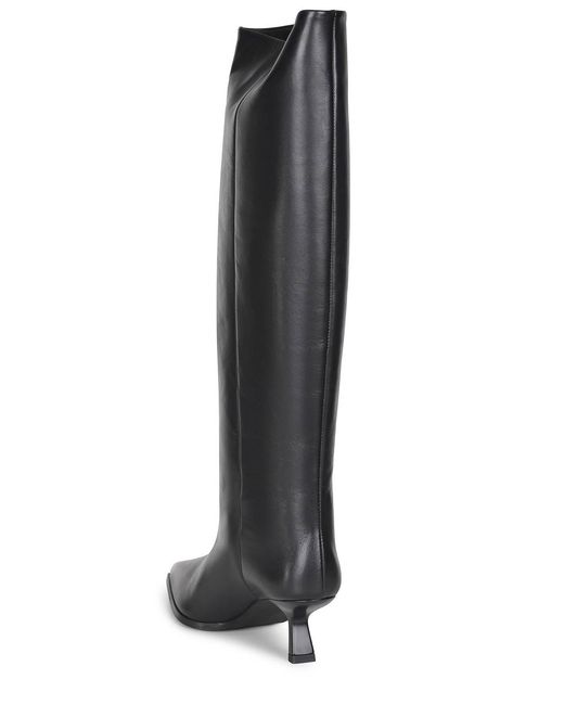 Poeve Gray Boots Made Of Leather