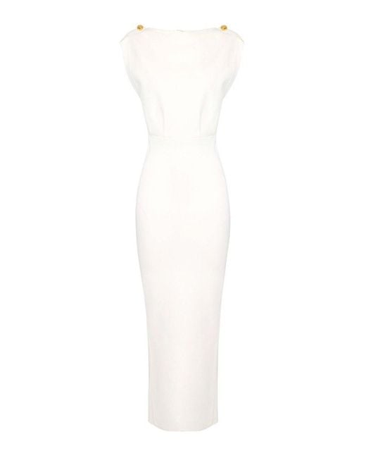 Elisabetta Franchi White Carpet Dress
