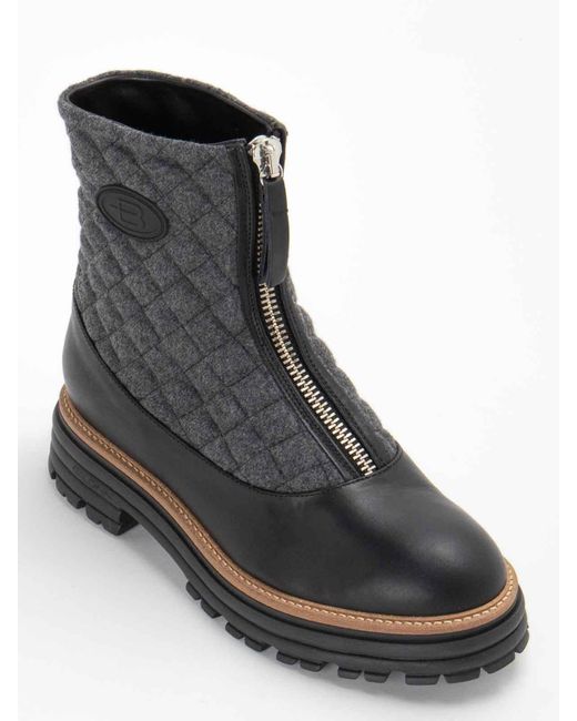 Baldinini Black Quilted Zip Boots
