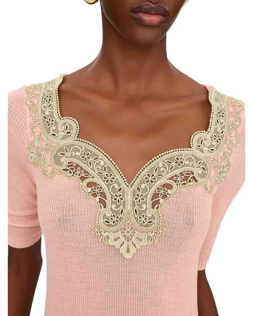 Chloé Pink Fitted Sweater