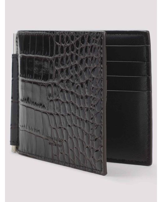 Tom Ford Black Calf Leather Wallet for men