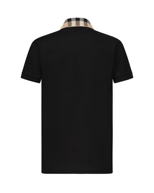 Burberry Black Cotton Polo Shirt for men