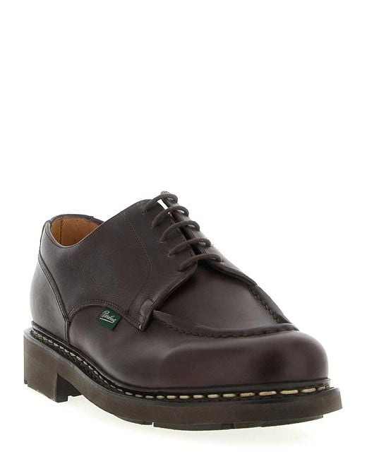 Paraboot Brown Chambord Derby Shoes for men