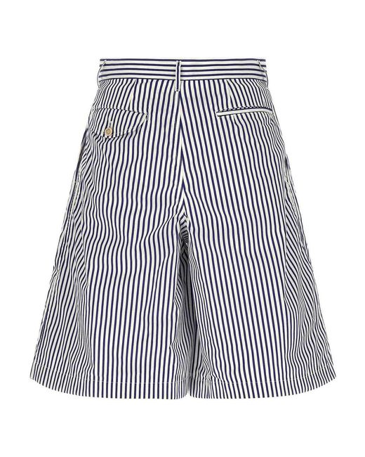 Comme des Garçons White Cotton Bermuda Shorts for men