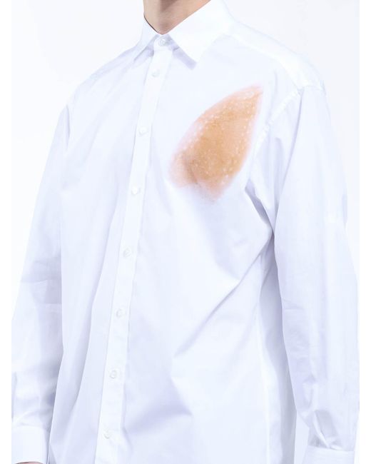 Moschino White Too Much Iron Shirt for men
