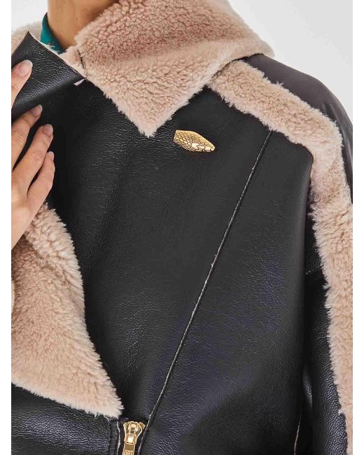Just Cavalli Gray Faux Fur & Shearling Jackets