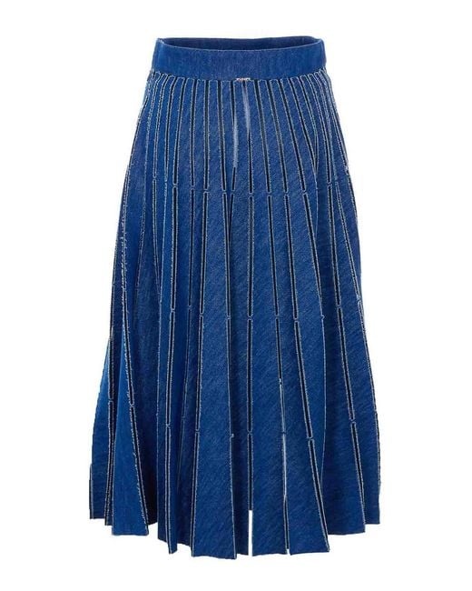 Twinset Blue Denim Skirt