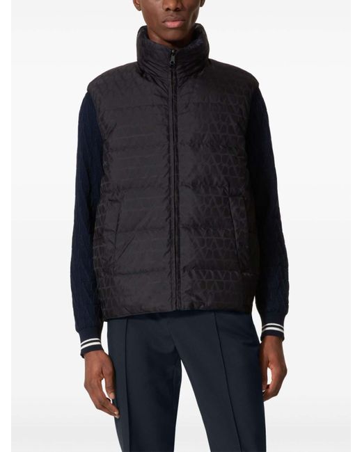 Valentino Garavani Blue Toile Iconographe Padded Gilet for men