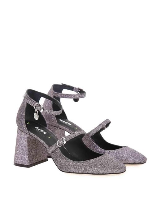 MSGM White Glitter Pump