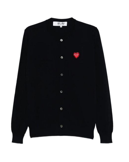 Comme des Garçons Black V Neck Cardigan for men
