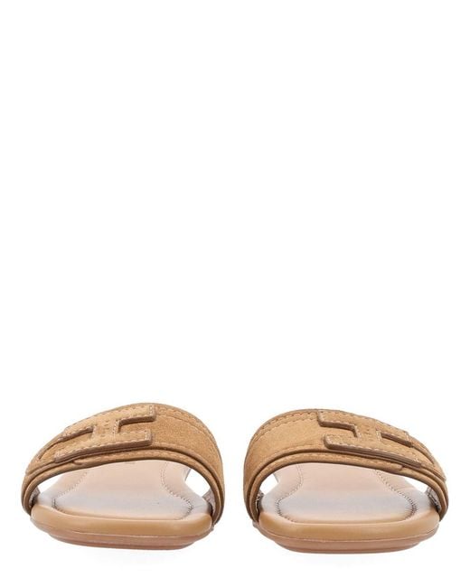 Hogan Brown Sandalo Flat