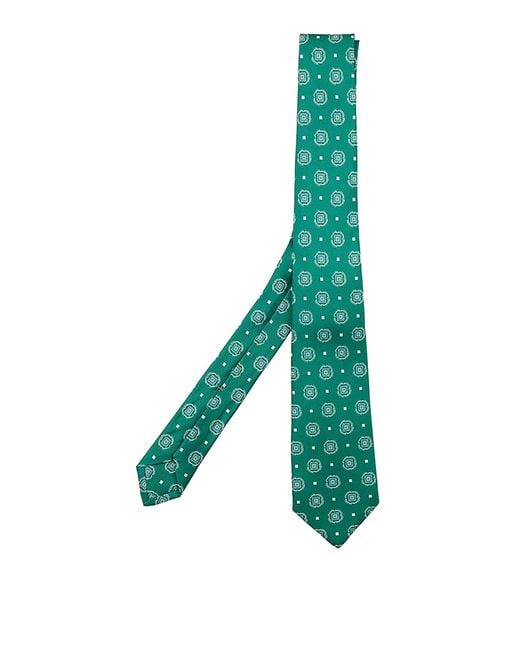 Kiton Green Necktie for men