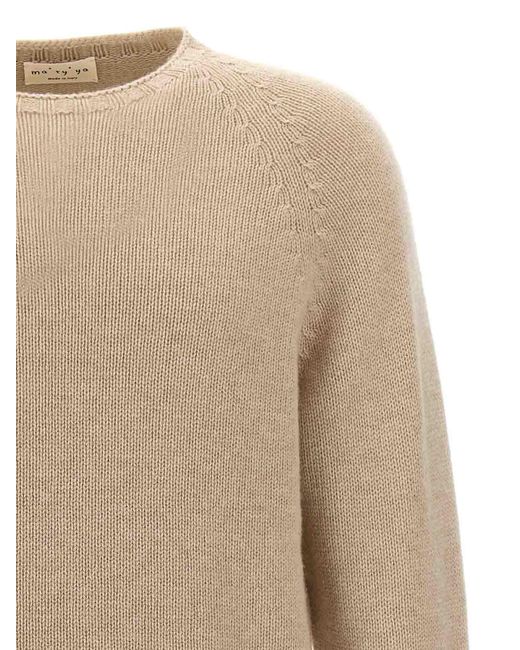 Ma'ry'ya Natural Crew-Neck Sweater for men